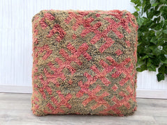 Moroccan boho pouf, Moroccan Foot Stool Ottoman, Vintage  Cushion, Moroccan Handmade Pouf Wool, Outdoor Furniture Pouf, berber pouf