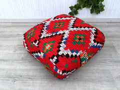 Floor Cushion, Moroccan Decor, Home and Living, Antique Decor Square Pouf, Outdoor Pouf, Pet Bed,