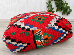 Floor Cushion, Moroccan Decor, Home and Living, Antique Decor Square Pouf, Outdoor Pouf, Pet Bed,