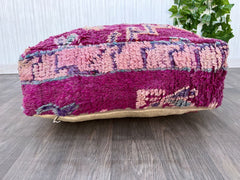 moroccan wool pouf, berber pouf, kilim pouf, ottoman pouf, 60x60x20 cm pouf