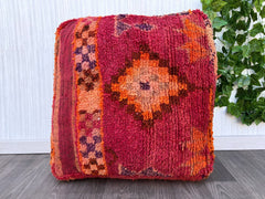 moroccan wool pouf, berber pouf, pouf , 60x60x20 cm pouf, kilim pouf, ottoman pouf