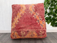 Moroccan Handcrafted Leather Pouf, handmade leather pouf, Moroccan ottoman pouf, Leather Floor Pillow Moroccan Pouf Ottoman Footstool