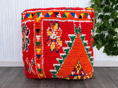 Moroccan kilim pouf, Amazing Berber pouf deal for 2 pillow covers 1 large floor cushion 48 x 24 8/24 x 16