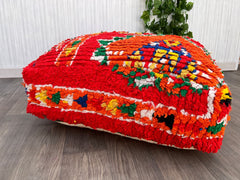 Moroccan kilim pouf, Amazing Berber pouf deal for 2 pillow covers 1 large floor cushion 48 x 24 8/24 x 16