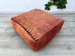 Vintage Kilim Pouf – Moroccan Floor Cushion Cover, Indoor & Outdoor