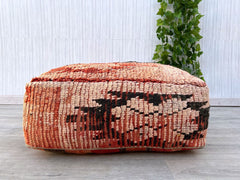 moroccan pouf,ottoman, vintage sofa, berber pouf, boho pouf, kilim pouf, tray with handles, ottomans, moroccan pouf kilim