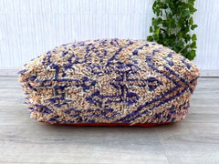 blue Pillows silk ,Pillow Cactus Silk, Moroccan Lumbar Cushion Handmade Silk Decorative Pillow, Moroccan Sabra Decorative Cushion