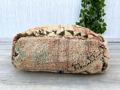 Moroccan Kilim Pouf, Floor Pouf, Vintage Moroccan Ottoman, Beni Ourain Square Pouf, Yoga Meditation Cushion, Outdoor Red Kilim Pillows