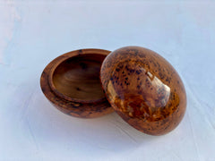 8"x8" Moroccan Thuya Wood Round Box – Handcrafted Jewelry Organizer, Decorative Storage Box, Perfect Gift Idea