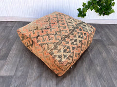 Kilim floor cushion cover moroccan persian tribal bohemian kilim rug pouf poef puff bean bag floor cushion floor pillow