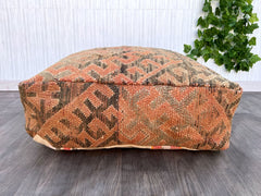 Kilim floor cushion cover moroccan persian tribal bohemian kilim rug pouf poef puff bean bag floor cushion floor pillow