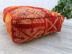 FREE SHIPPING 24x24 Moroccan Handmade Pouf Wool Berber Rug Floor Cushion Square Ottoman Floor Pillow Footstool Seat Cushion Pad