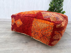FREE SHIPPING 24x24 Moroccan Handmade Pouf Wool Berber Rug Floor Cushion Square Ottoman Floor Pillow Footstool Seat Cushion Pad