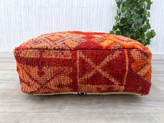 FREE SHIPPING 24x24 Moroccan Handmade Pouf Wool Berber Rug Floor Cushion Square Ottoman Floor Pillow Footstool Seat Cushion Pad