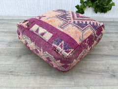 Handmade Moroccan Kilim Pouf – A Boho-Chic Essential