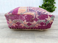 Handmade Moroccan Kilim Pouf – A Boho-Chic Essential