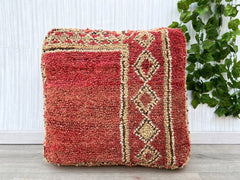 Moroccan berber pouf, Moroccan Boho Stool Ottoman, Vintage  Cushion, Moroccan Handmade Pouf Wool, Outdoor Furniture Pouf, berber pouf