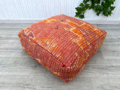 Kechart-African pouf, Moroccan pouf, Home living decor, Authentic design, Pouf footstool cover, Seat Cushion, African tissue,Handmade pouffe