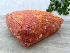 Kechart-African pouf, Moroccan pouf, Home living decor, Authentic design, Pouf footstool cover, Seat Cushion, African tissue,Handmade pouffe