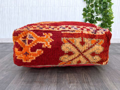 Moroccan Pouf, Floor Cushion, Floor Pillow, Footstool, Ottoman Pouf, Handmade Pouf