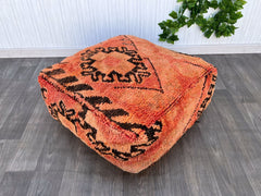 Moroccan Pouf, Wool Pouf, Floor Pillow, Handmade Pouf, Pet Bed