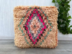 Moroccan Heritage Pouf - UNESCO-Designated Craftsmanship, Cultural Preservation Project, Certificate of Authenticity Included