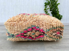Moroccan Heritage Pouf - UNESCO-Designated Craftsmanship, Cultural Preservation Project, Certificate of Authenticity Included