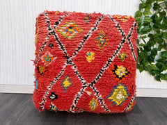 Wool Pouf, Moroccan Pouf, Floor Pillow, Handmade Pouf, Pet Bed