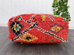 Wool Pouf, Moroccan Pouf, Floor Pillow, Handmade Pouf, Pet Bed