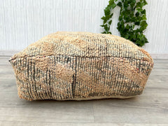 Wool Pouf, handmade Pouf, Bohemian Pouf, Berber Pouf, Kilim Pouf, Ottoman Pouf,