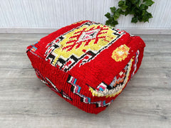70%OFF** Moroccan Kilim Pouf Floor Pouf Vintage Moroccan Ottoman Square Pouf, Yoga Meditation Cushion, Outdoor colorful Kilim Pillows Cover