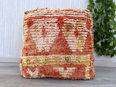 Vintage Ottoman Pouf,Moroccan Berber Pouf,Moroccan Pouf, Floor Footrest, Pouf Floor Cushion, Ottoman Cover Pouf, Outdoor Chair Pouf