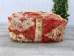 Vintage Ottoman Pouf,Moroccan Berber Pouf,Moroccan Pouf, Floor Footrest, Pouf Floor Cushion, Ottoman Cover Pouf, Outdoor Chair Pouf